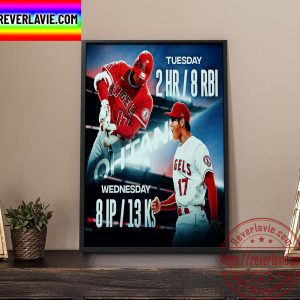 MLB Los Angeles Angels Shohei Ohtani The Greatest Shoman Home Decor Poster Canvas