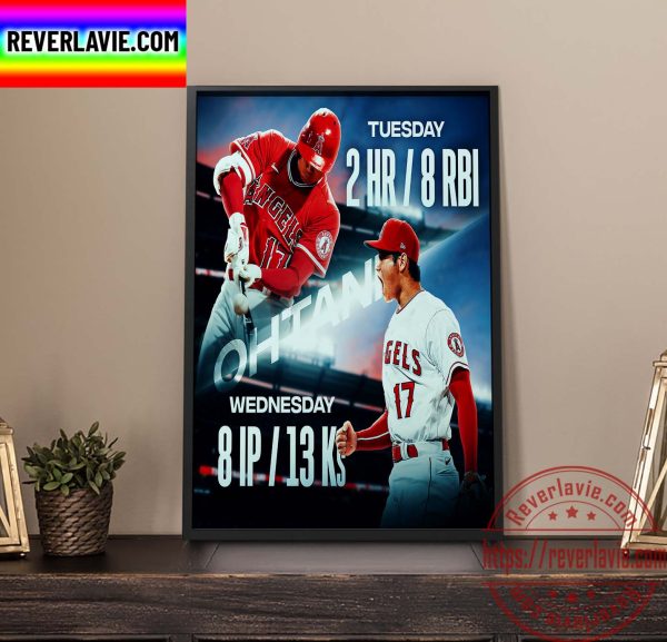 MLB Los Angeles Angels Shohei Ohtani The Greatest Shoman Home Decor Poster Canvas
