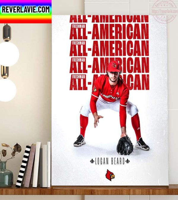 MLB Louisville Baseball Freshman All-American Logan Beard Home Decor Poster Canvas