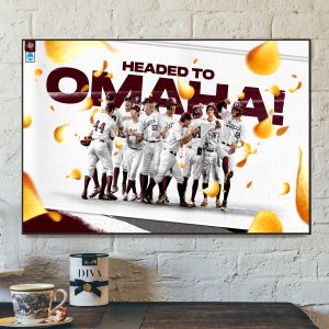 MLB Mens College World Series Texas A&M Baseball Headed to OMAHA Bound Poster Canvas