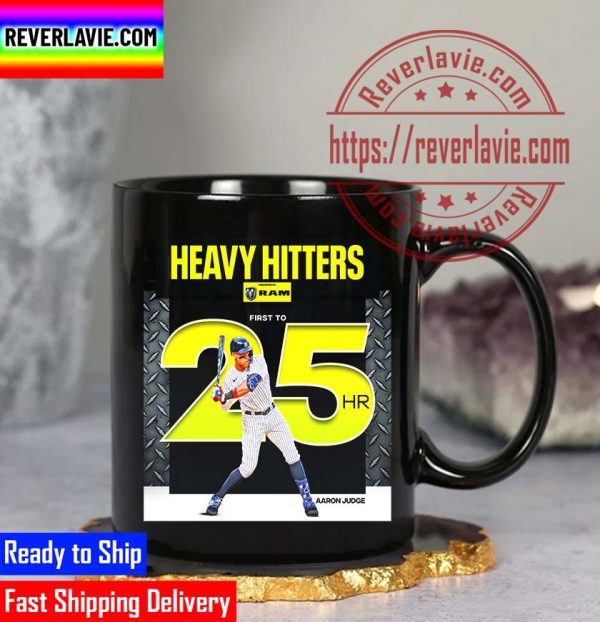MLB New York Yankees Aaron Judge Heavy Hitters First To 25 HR Classic Coffee Mug