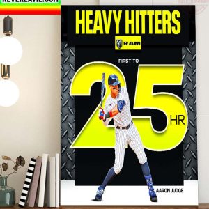 MLB New York Yankees Aaron Judge Heavy Hitters First To 25 HR Home Decor Poster Canvas