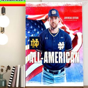 MLB Notre Dame Baseball All-American x5 John Michael Bertrand Home Decor Poster Canvas