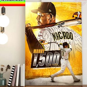 MLB San Diego Padres Congratulations To Manny Machado On Reaching 1500 Career Hits Home Decor Poster Canvas