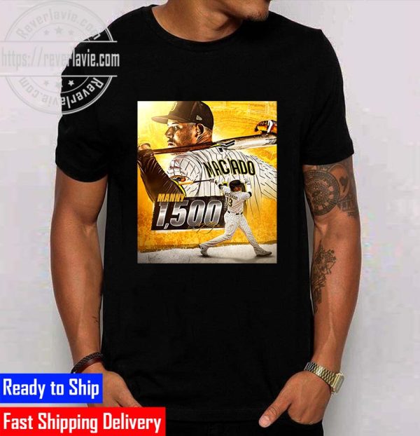 MLB San Diego Padres Congratulations To Manny Machado On Reaching 1500 Career Hits Unisex T-Shirt