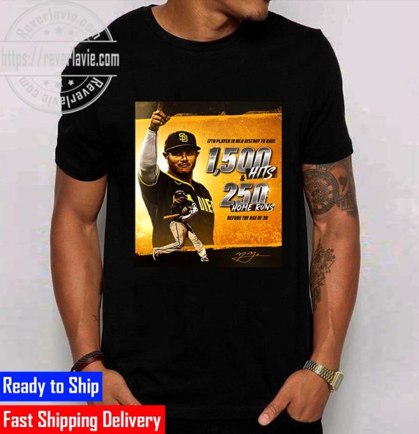 MLB San Diego Padres Manny Machado 1500 Hits And 250 Home Runs Unisex T-Shirt