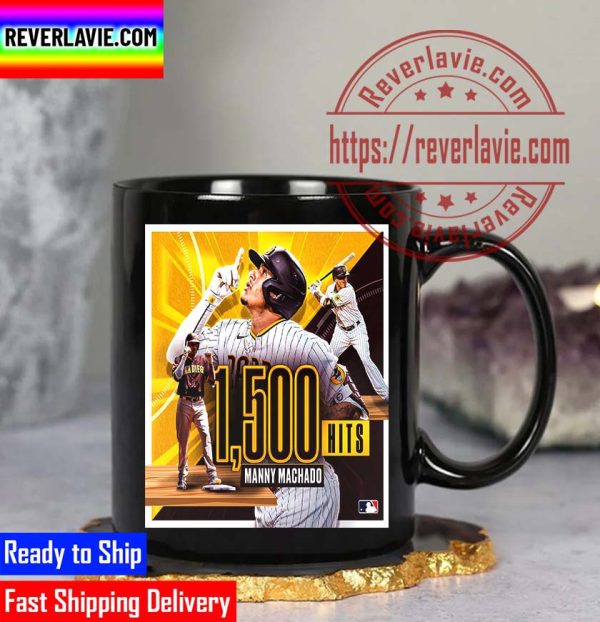 MLB San Diego Padres Manny Machado 1500 Hits Classic Coffee Mug