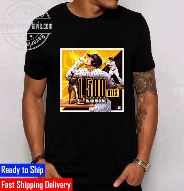 MLB San Diego Padres Manny Machado 1500 Hits Unisex T-Shirt