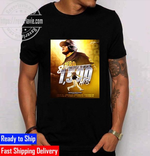 MLB San Diego Padres Manny Machado 1500 Hits in 1357 Games Unisex T-Shirt