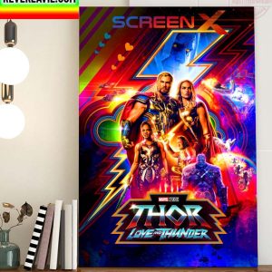Marvel Studios The ScreenX Poster For Thor Love and Thunder Home Decor Poster Canvas