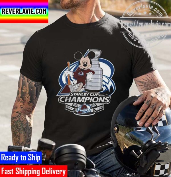 Mickey Mouse Colorado Avalanche Champions NHL 2022 Stanley Cup Champions Unisex T-Shirt