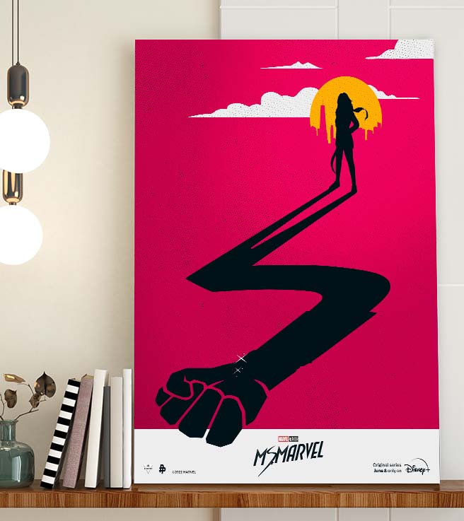 Ms Marvel Disney Plus Original series Marvel Studio Poster Canvas Ms Marvel Disney Plus Original series Marvel Studio Poster Canvas