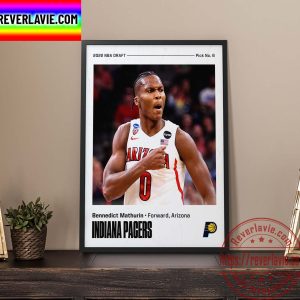 NBA 2022 NBA Draft Indiana Pacers Select Bennedict Mathurin With The 6th Pick Of The NBA Draft Home Decor Poster Canvas