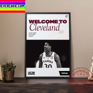 NBA 2022 NBA Draft Ochai Agbaji Welcome To Cleveland The First 14th Overall Pick In Cavaliers History Home Decor Poster Canvas