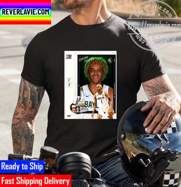 NBA 2022 NBA Draft Pick No 9 San Antonio Spurs Select Jeremy Sochan Baylor University Unisex T-Shirt