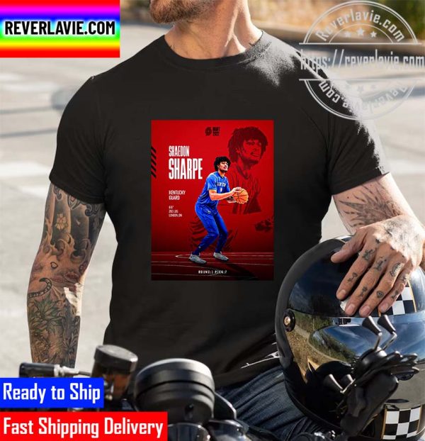 NBA 2022 NBA Draft Portland Trail Blazers Select Shaedon Sharpe With The 7th Pick Of The NBA Draft Style Unisex T-Shirt