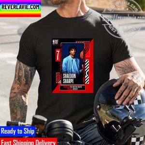 NBA 2022 NBA Draft Portland Trail Blazers Select Shaedon Sharpe With The 7th Pick Of The NBA Draft Unisex T-Shirt