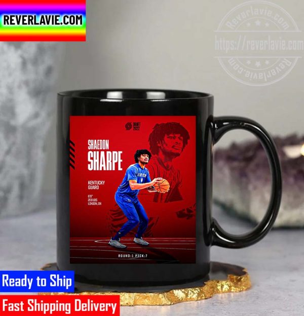 NBA 2022 NBA Draft Portland Trail Blazers Select Shaedon Sharpe With The 7th Pick Of The NBA Draft Wall Decor