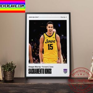 NBA 2022 NBA Draft Sacramento Kings Select Keegan Murray The 4th Pick NBA Draft Home Decor Poster Canvas