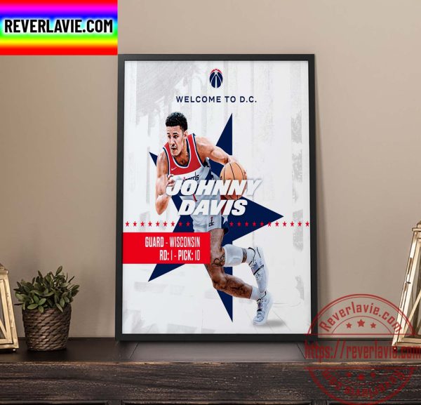 NBA 2022 NBA Draft Washington Wizards Select Johnny Davis With The 10th Pick Of The NBA Draft Home Decor Poster Canvas