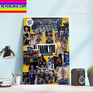NBA Champions Golden State Warriors Champs Thank You Dub Nation Home Decor Poster Canvas