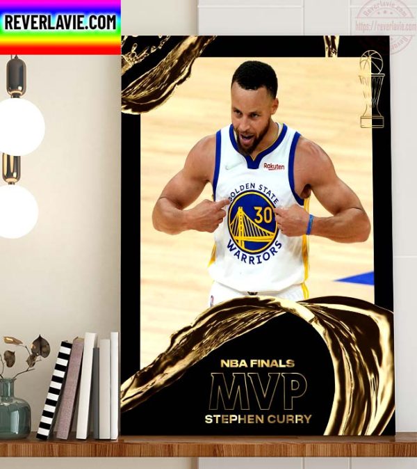 NBA Finals Champions Golden State Warriors Stephen Curry MVP NBA Finals Home Decor Poster Canvas