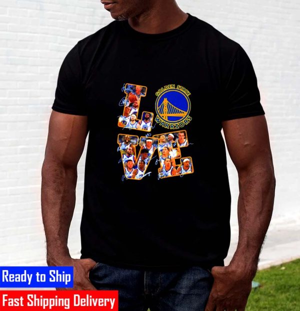 NBA Finals Golden State Warriors Champions 2022 NBA Finals Champions Love Golden State Warriors Signatures Unisex T-Shirt