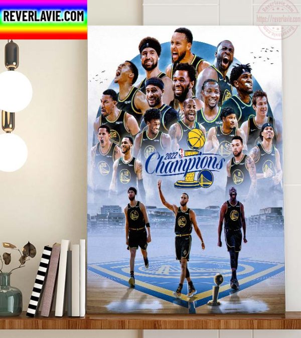 NBA Finals Golden State Warriors Champions NBA CHAMPS WORLD CHAMPS Home Decor Poster Canvas