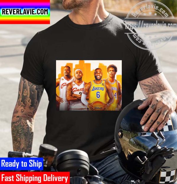 NBA Two Legend Shareef O’Neal LeBron James And Their Son Unisex T-Shirt