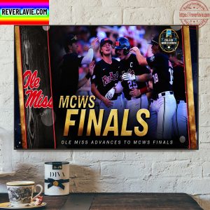 NCAA 2022 DI Mens College World Series Ole Miss Baseball Advances To MCWS Finals Home Decor Poster Canvas
