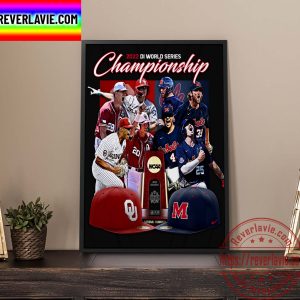 NCAA 2022 Division I Mens College World Series Finals MCWS Oklahoma Baseball vs Ole Miss Baseball Home Decor Poster Canvas