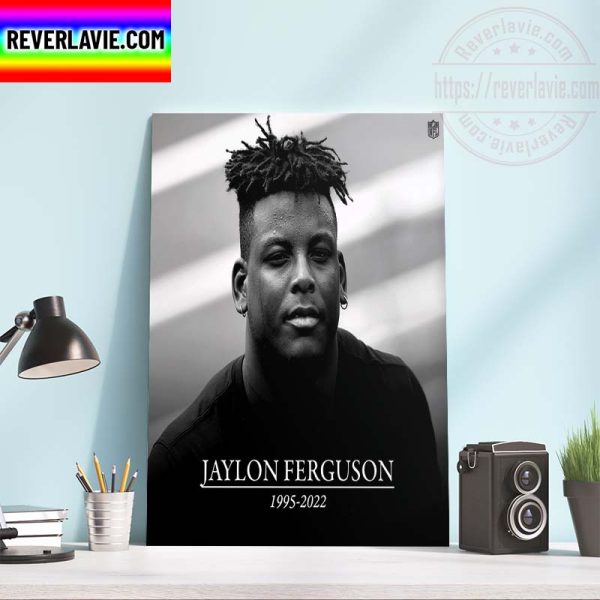 NFL Baltimore Ravens RIP Defender Jaylon Ferguson 1995-2022 Home Decor Poster Canvas