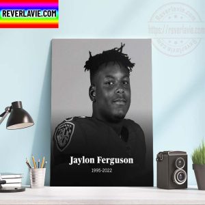 NFL Baltimore Ravens Rest In Peace Jaylon Ferguson 1995-2022 Home Decor Poster Canvas