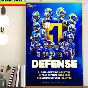 NFL Los Angeles Rams #1 Defensive Ranks Home Decor Poster Canvas