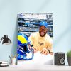 NFL Los Angeles Rams Super Bowl Champion Aaron Donald Run It Back Decor Poster Canvas
