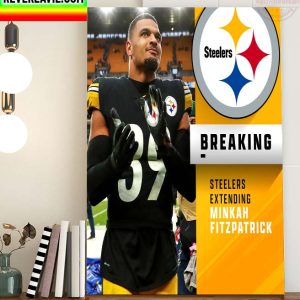 NFL Minkah Fitzpatrick Signed A Four Year Pittsburgh Steelers Home Decor Poster Canvas