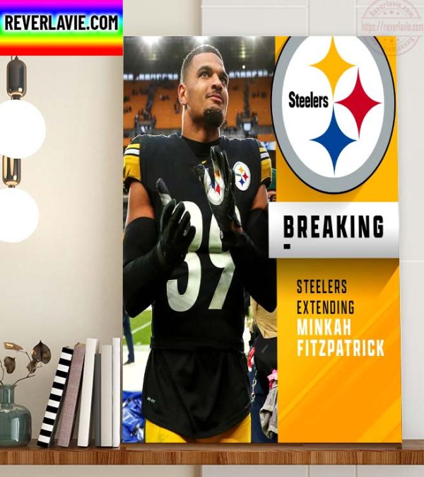 NFL Minkah Fitzpatrick Signed A Four Year Pittsburgh Steelers Home Decor Poster Canvas