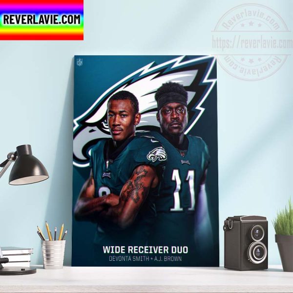 NFL Philadelphia Eagles Plenty of New Wide Receiver Duo DeVonta Smith and AJ Brown Home Decor Poster Canvas