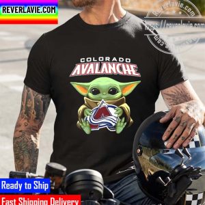 NHL 2022 Stanley Cup Champions Baby Yoda Hug Colorado Avalanche Champions 2022 Classic T-Shirt