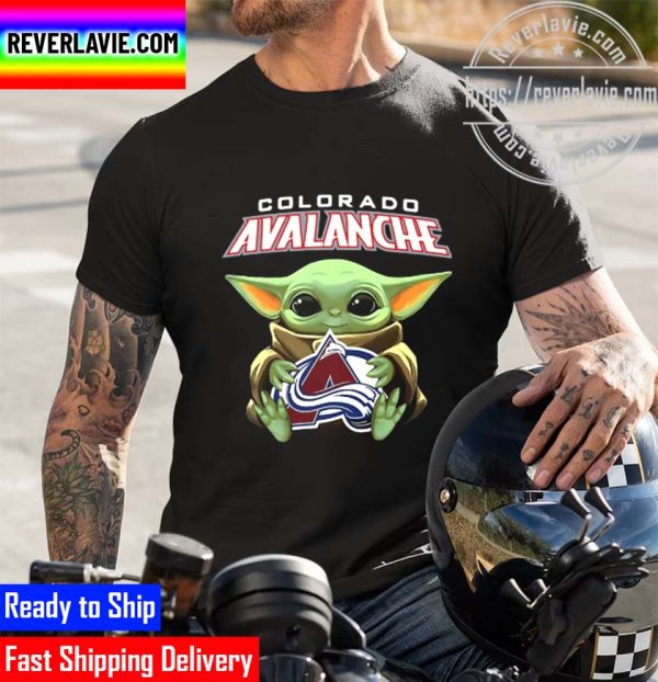 NHL 2022 Stanley Cup Champions Baby Yoda Hug Colorado Avalanche Champions 2022 Classic T-Shirt