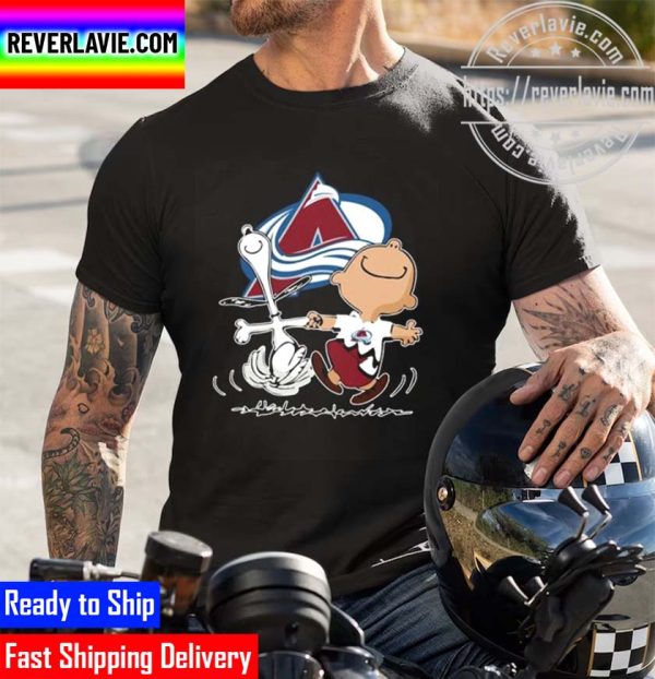 NHL 2022 Stanley Cup Champions Charlie Brown Snoopy Colorado Avalanche Unisex T-Shirt