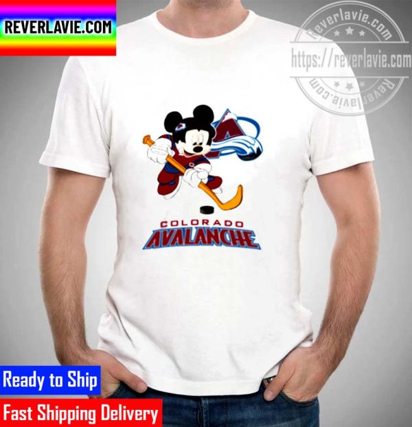 NHL 2022 Stanley Cup Champions Hockey Mickey Mouse Team Colorado Avanlanche Unisex T-Shirt