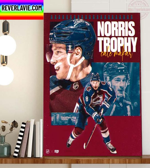 NHL Awards Colorado Avalanche Cale Makar 2022 Norris Trophy Winner Home Decor Poster Canvas