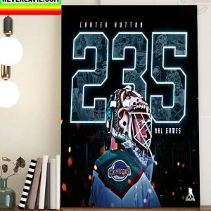 NHL Buffalo Sabres Thank You Carter Hutton Retirement After 235 NHL Games Home Decor Poster Canvas