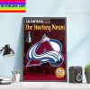 NHL Colorado Avalanche Champions 2021-22 Stanley Cup Champs Art Decor Home Decor Poster Canvas