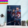 NHL Colorado Avalanche Champions 2021-22 Stanley Cup Champs Art Decor Home Decor Poster Canvas