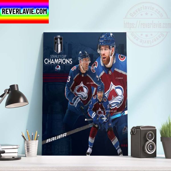 NHL Colorado Avalanche Champions 2021-22 Stanley Cup Champs Art Decor Home Decor Poster Canvas