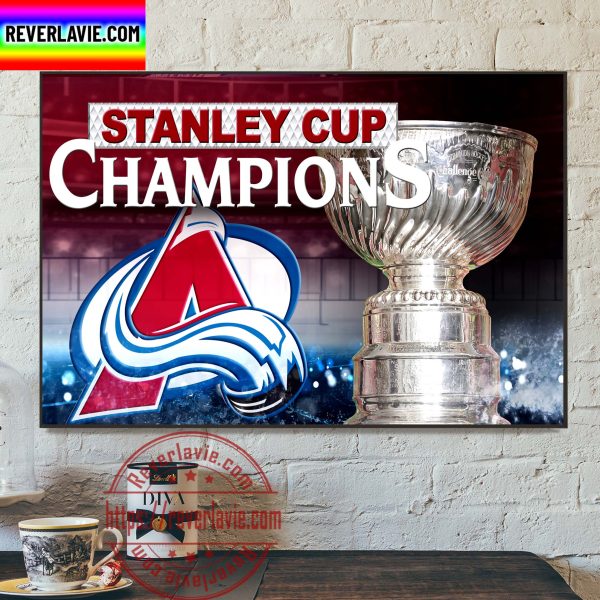 NHL Colorado Avalanche Champs 2021-22 Stanley Cup Champions Decorations Home Decor Poster Canvas