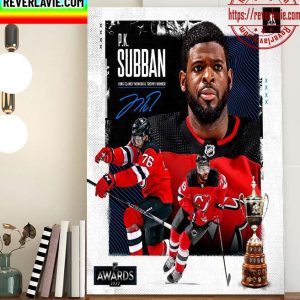 NHL Congratulations P K Subban winner King Clancy Memorial Trophy NHL Awards Home Decor Poster Canvas