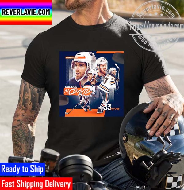 NHL Edmonton Oilers Connor McDavid 33 Poang Lets Go Oilers Unisex T-Shirt